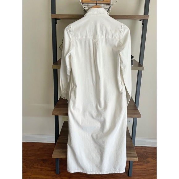 Zara White Long Sleeve Shirt Dress, Size XS - Picture 6 of 9